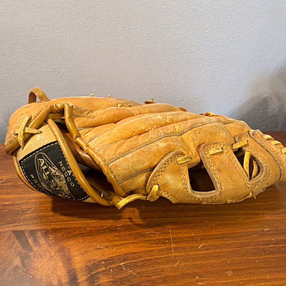 Nesco All Star Custom Fit Top Grain Cowhide 4110 Baseball Glove Brown Leather